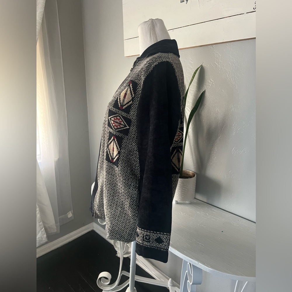 Chico's patchwork sweater jacket.size 0 - Picture 3 of 7